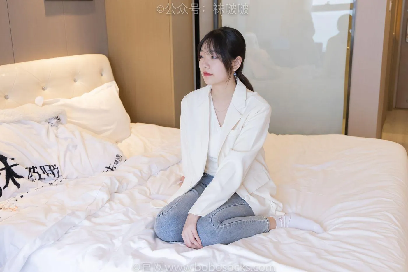[BoBoSocks袜啵啵]NO.050 小甜豆-高跟长靴、白棉袜 [175P]插图2
